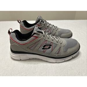 Skechers Men’s Shoes Size 9 Gray Memory Foam Running Comfort Lace Up Lightweight